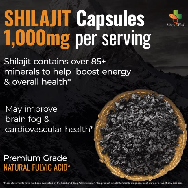 VitaniX Plus – Himalayan Shilajit with Tongkat Ali, Ashwagandha & Sea Moss