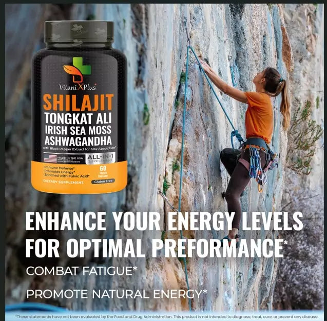 VitaniX Plus – Himalayan Shilajit with Tongkat Ali, Ashwagandha & Sea Moss