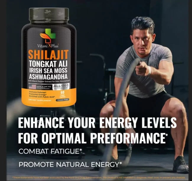VitaniX Plus – Himalayan Shilajit with Tongkat Ali, Ashwagandha & Sea Moss